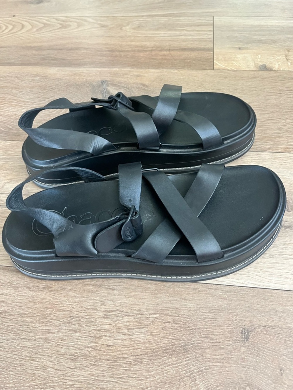 Chaco TOWNES Black Midform Sandal women size 12 - Picture 3 of 8
